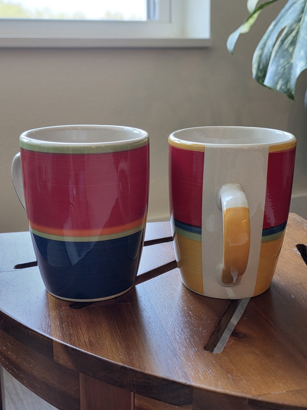 Royal Norfolk Colorblock Ceramic Mugs - Set of 2 - Picture 4 of 13